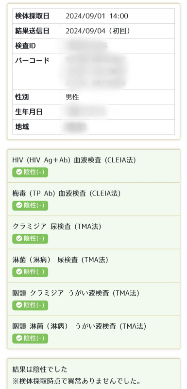 ◆9月検査結果！